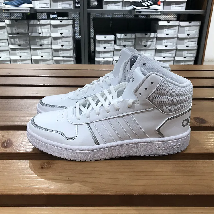 正品Adidas/阿迪达斯NEO男女同款运动高帮复古耐磨休闲鞋 FY6023
