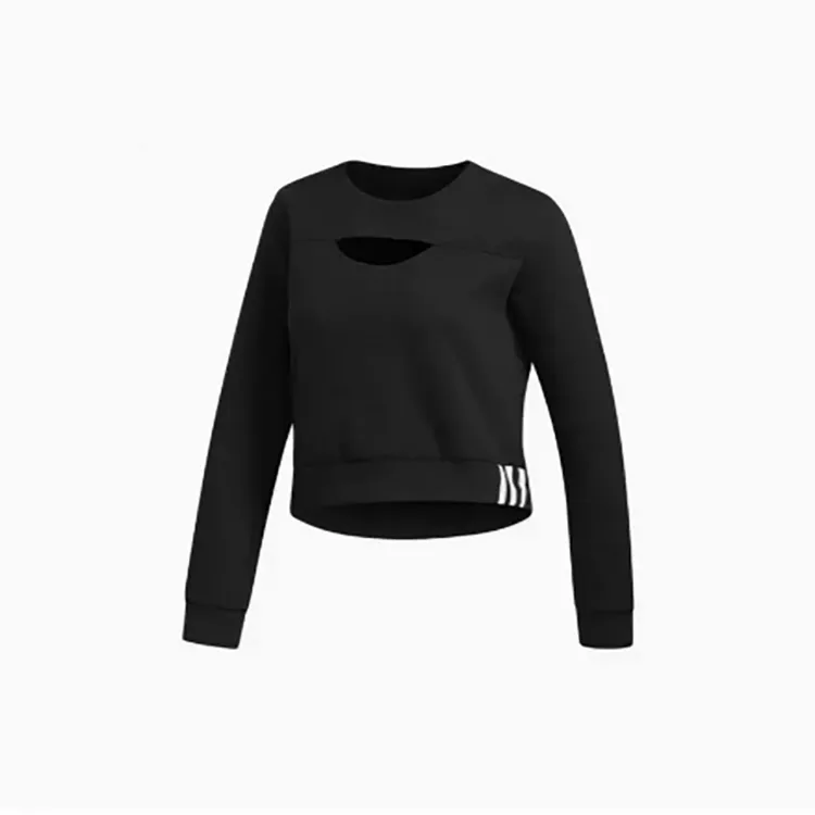 正品Adidas/阿迪达斯女子运动休闲百搭圆领套头衫长袖卫衣FL2059