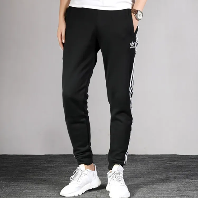 正品Adidas/阿迪达斯三叶草男子运动休闲收口针织束口长裤 EC4710