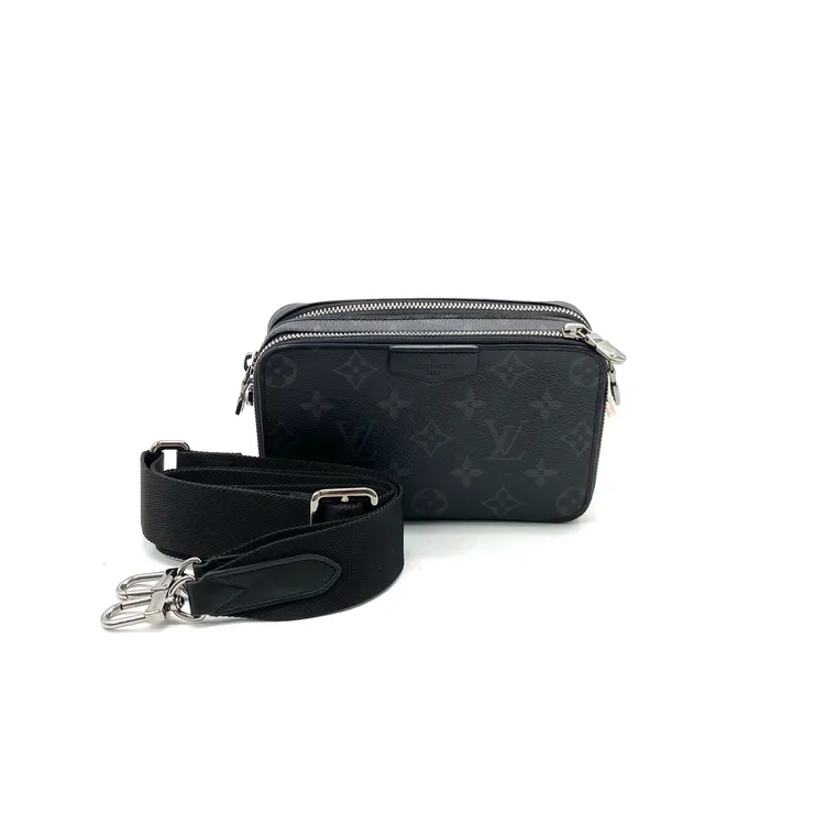 95新 LouisVuitton/路易威登 98新 LV黑老花alpha斜挎包尺寸18/11