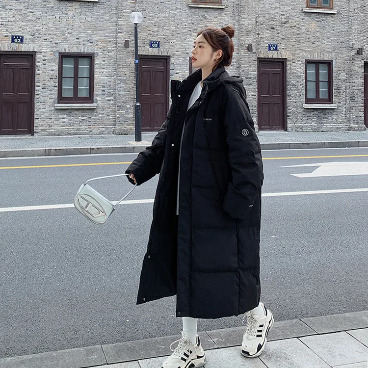 中长款棉服女冬季外套加厚保暖棉衣过膝情侣同款宽松连帽学生棉袄