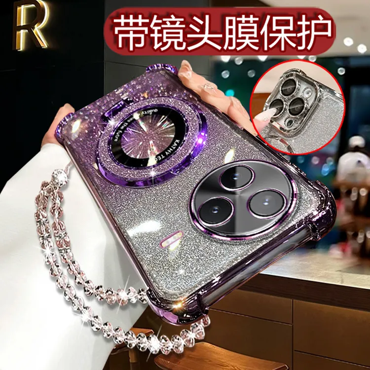 适用小米红米k80手机壳女潮新品网红闪粉REDMI K80镜头全包防摔软