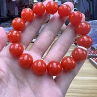 保山南红滴水洞（云端）圆珠单圈手串14mm    多样性发一