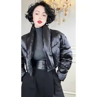 LYXJ【黑金报刊】冬款外套短款休闲百搭女款羽绒服白鸭绒10581