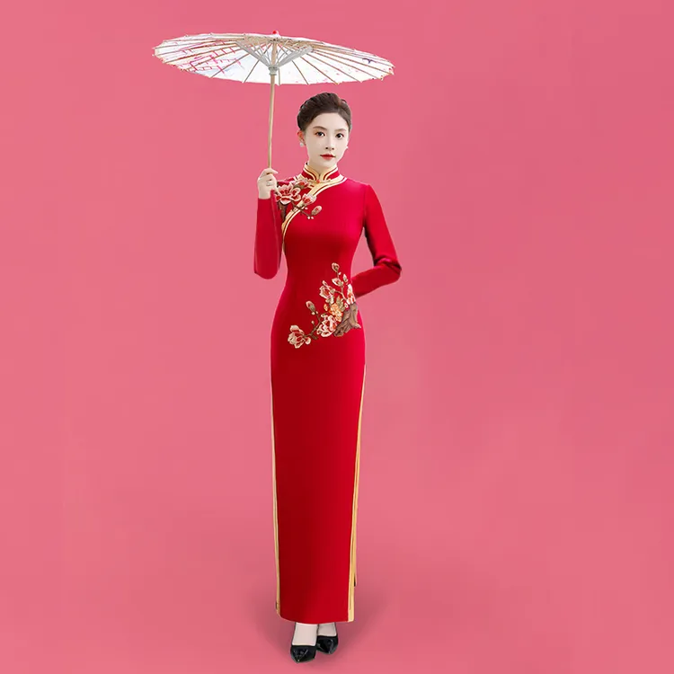 2025春季新款金色满园新中式改良新娘敬酒服高端走秀舞台