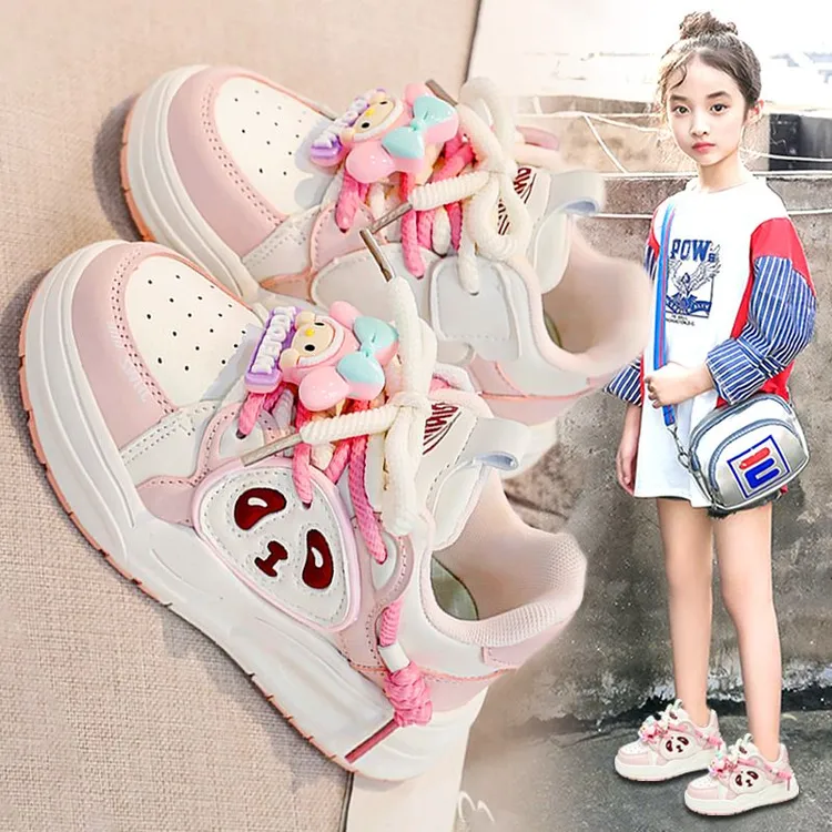 ABC断码女童鞋子2025春秋新款女孩运动鞋中大童轻便防滑板鞋儿童