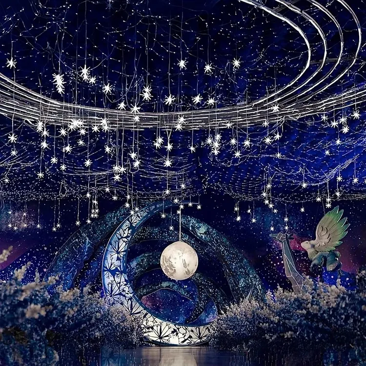 铜丝灯LED灯串婚庆道具米粒满天星婚礼灯创意灯星空吊顶海洋灯网