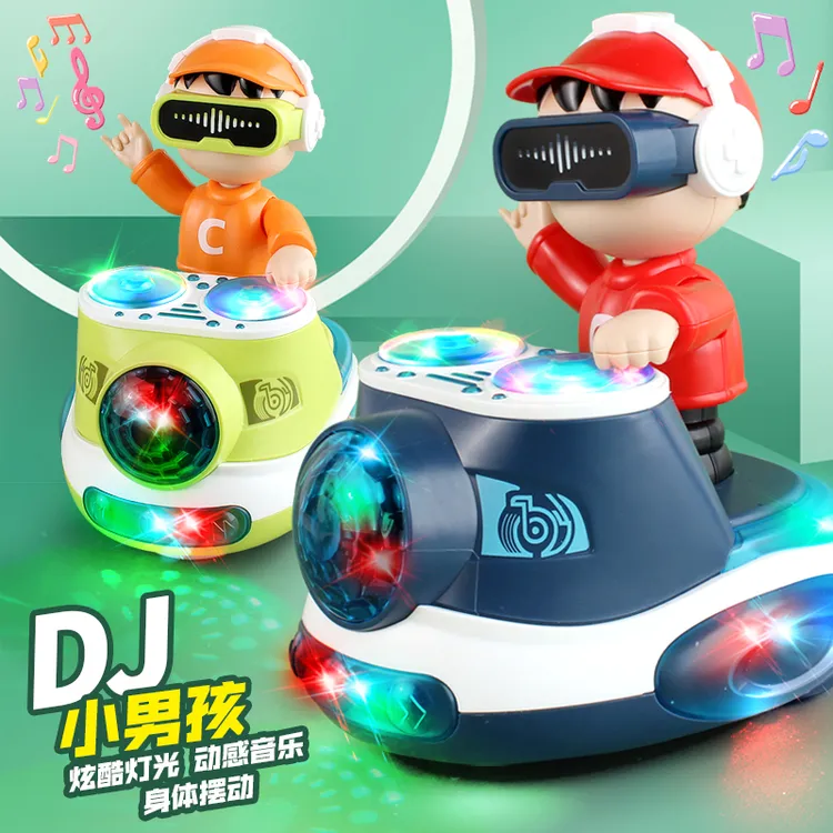 儿童电动摇摆DJ打碟跳舞机器人男孩1一3岁2宝宝5益智7会动的玩具4