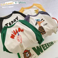 纯棉儿童长袖T恤2025秋装韩版中小童卡通动漫插肩上衣打底衫潮