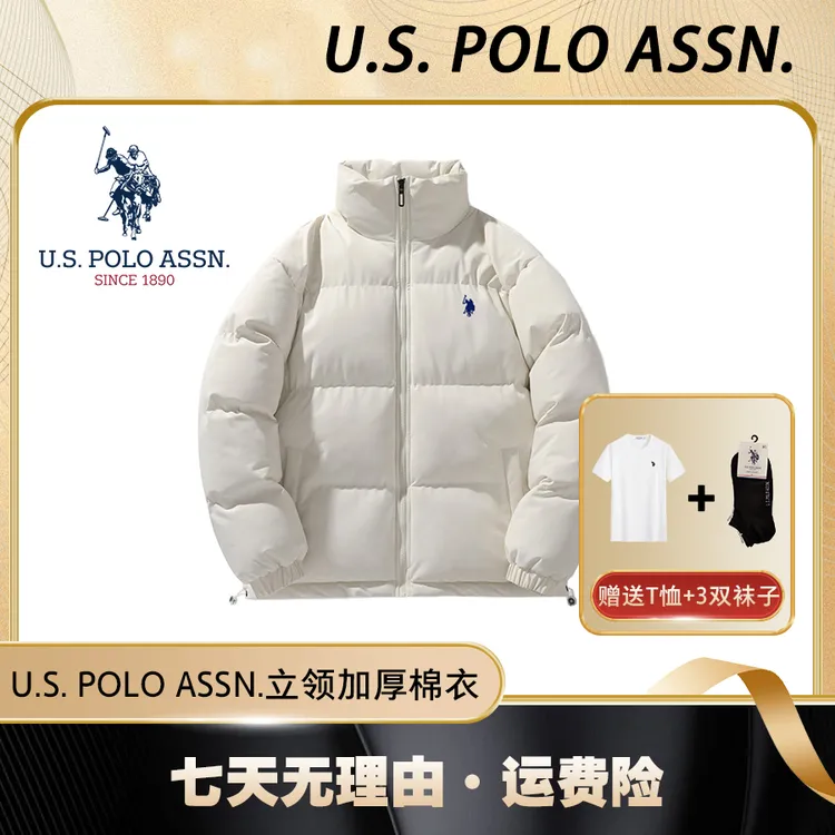 U.S. POLO ASSN.美式马标男女同款情侣秋冬保暖加厚棉衣3130