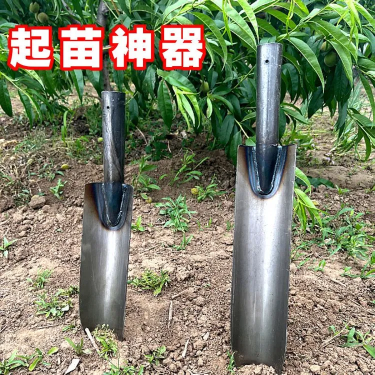 农用起苗专用筒子锹半圆铲子锯片钢加长洛阳铲探铲挖洞起苗取样器