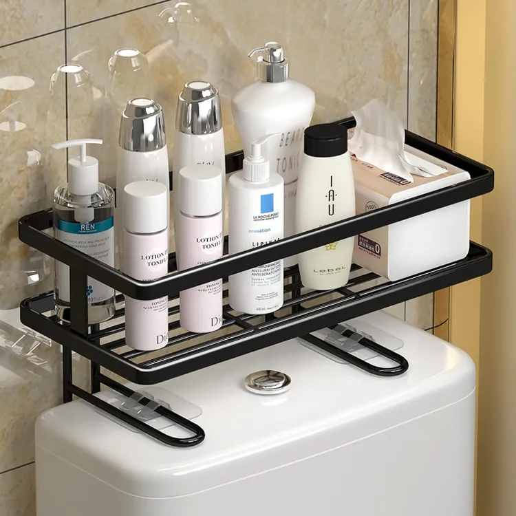 马桶置物架上方卫生间免打孔浴室厕所洗手间用品储物架子收纳神器