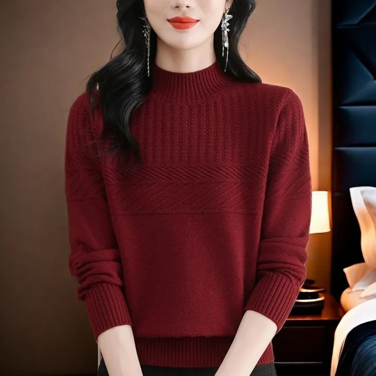 羊绒衫针织毛衣女款爆款2025新款女士中年妈妈秋冬上衣