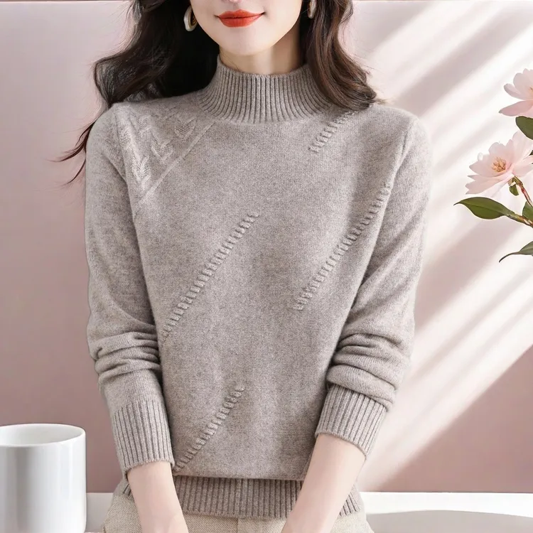 毛衣女款爆款2025秋冬季新款中年羊绒衫女士针织衫上衣