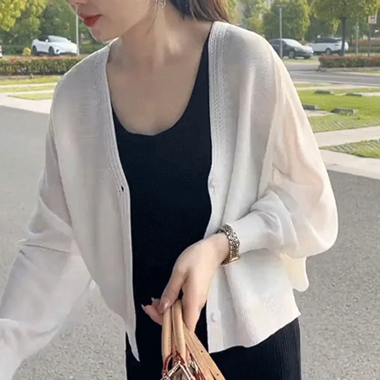 品牌折扣女装专柜撤柜正品冰丝开衫女宽松大码夏季披肩上衣防晒衣