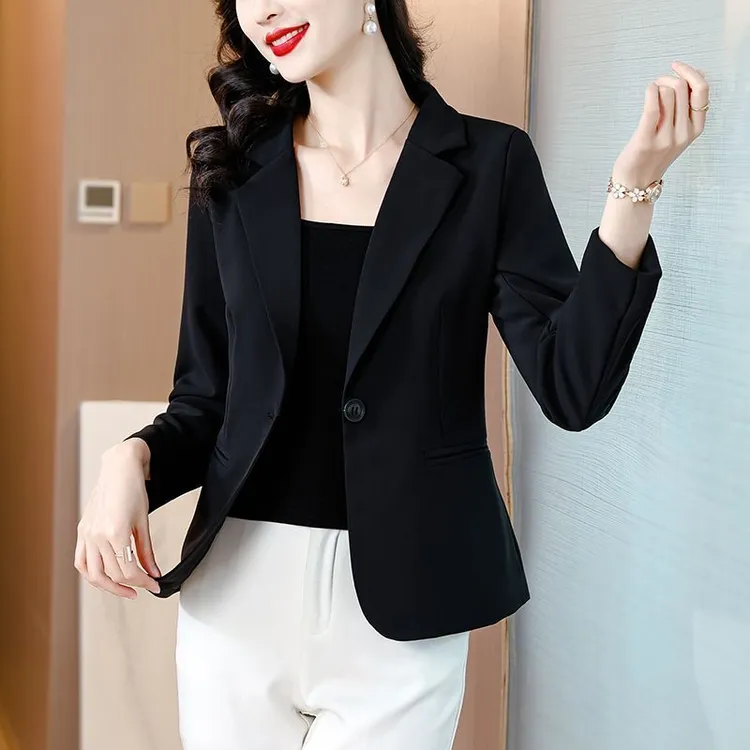 春夏短款西装外套女春秋款黑色气质高档新款女士春季修身西服上衣
