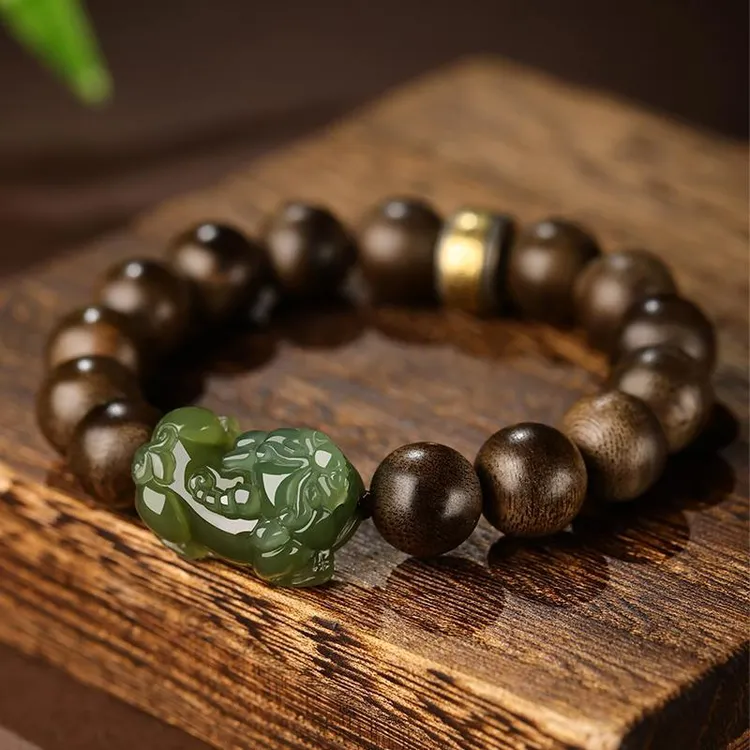 增香沉香木越南沉香木手串男款貔貅手链高端佛珠木质手链转运珠