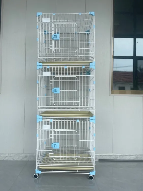 DIY卡扣狗笼中小型犬加粗狗笼室内多功能拼接可折叠宠物笼子多层
