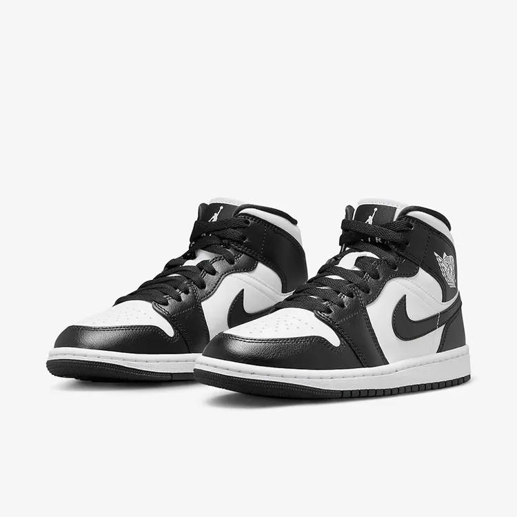 AirJordan1MidAJ1中帮黑白熊猫男女低帮休闲篮球鞋DV0991-101