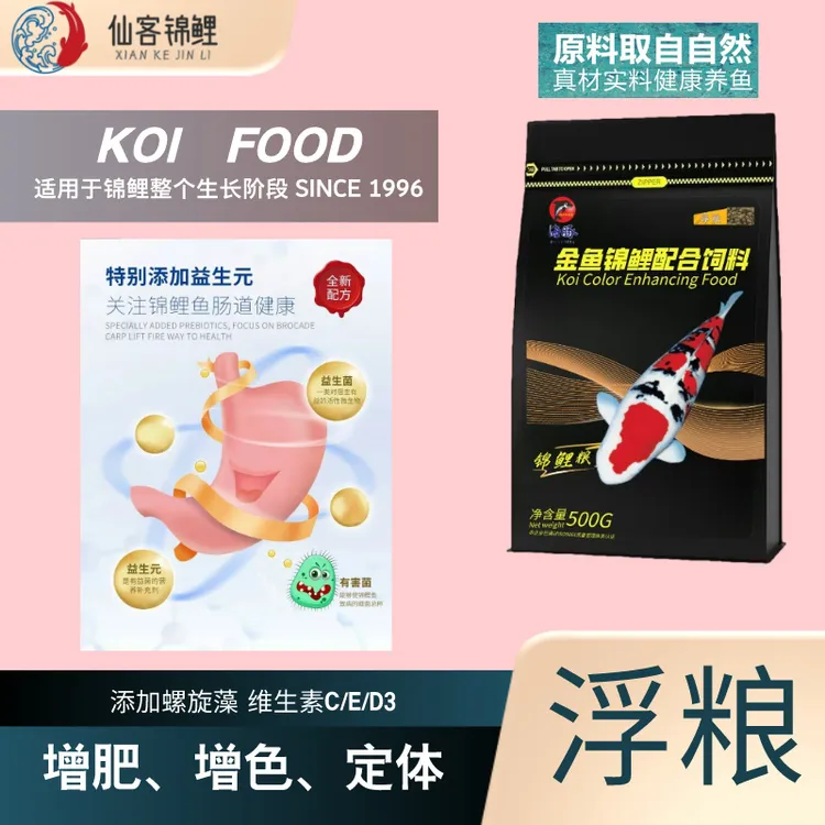 海豚观赏鱼高蛋白不浑水增体增色益生菌配方观赏鱼营养健康饲料