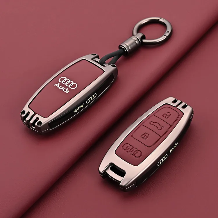 适用奥迪全包钥匙套A6L金属A7A8Q7Q8A3L女A6Q2Q3扣包A4奥迪钥匙套