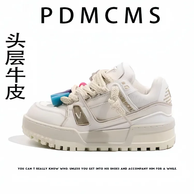 PDMCMS小胖丁女鞋百搭小众鞋子2024潮流小白鞋板鞋百搭鞋子lv女鞋