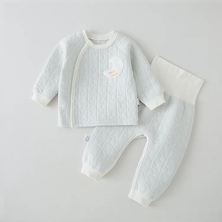 婴儿套装秋冬季保暖分体两件套高腰打底衣纯棉家居服宝宝秋衣秋裤