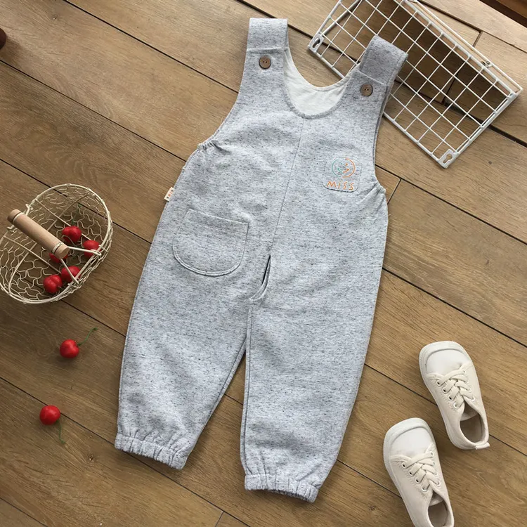 BANBIXIAOWU/斑比小屋婴儿单层背带裤春夏柔软休闲裤子搭6-36个月