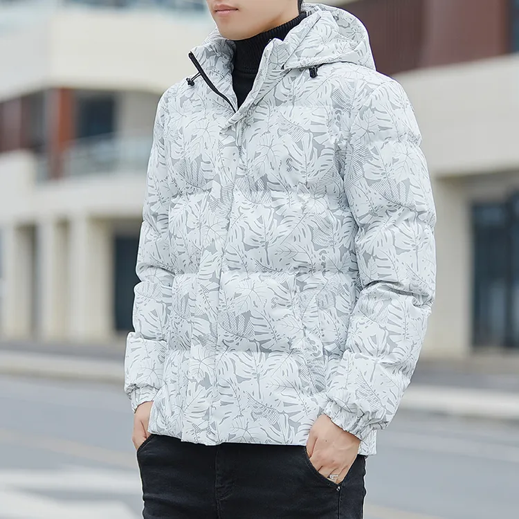 冬季青年男士枫叶面包服加厚加绒保暖棉衣外套韩版潮流上衣棉袄子