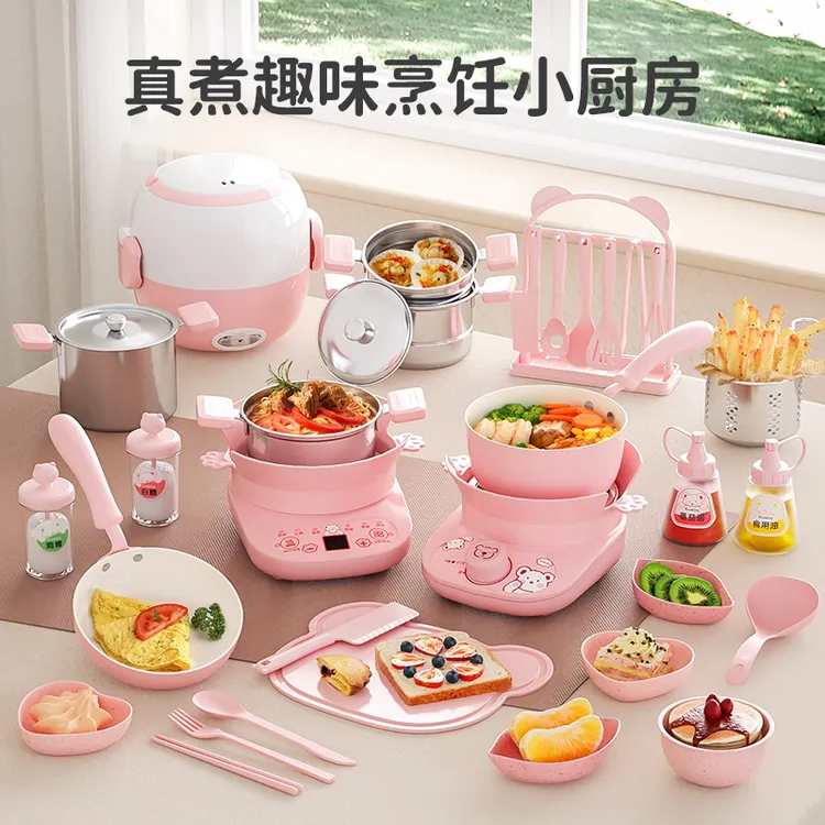迷你小厨房真煮全套做饭可吃儿童玩具女孩套装厨具真实版生日礼物