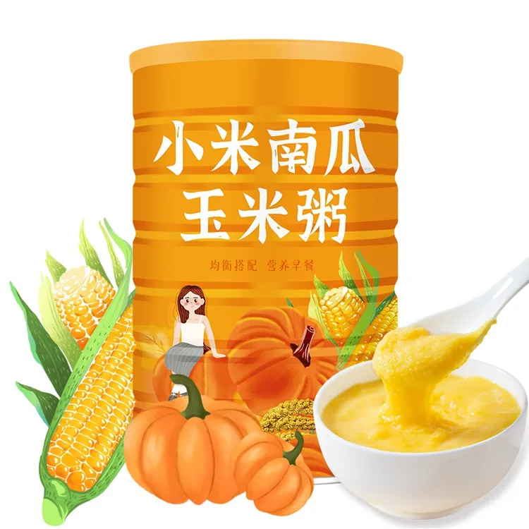 0蔗糖小米南瓜玉米粥罐装熟玉米糊营养早餐速食粥即食冲饮控卡