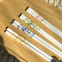 【圆圆专属】四季繁花四色创意陶瓷筷子防霉防滑陶瓷高档家用筷z