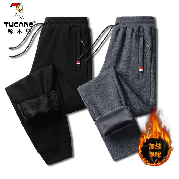 TUCANO/啄木鳥冬季秋冬季加厚保暖大码休闲裤男款宽松弹力裤子男