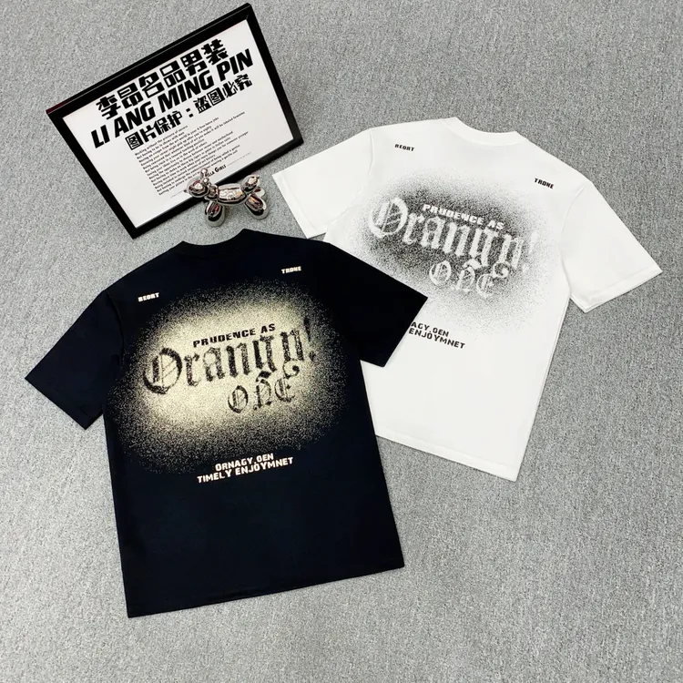 高端轻奢美式潮牌短袖T恤男士春夏百搭韩版宽松潮流休闲圆领半袖