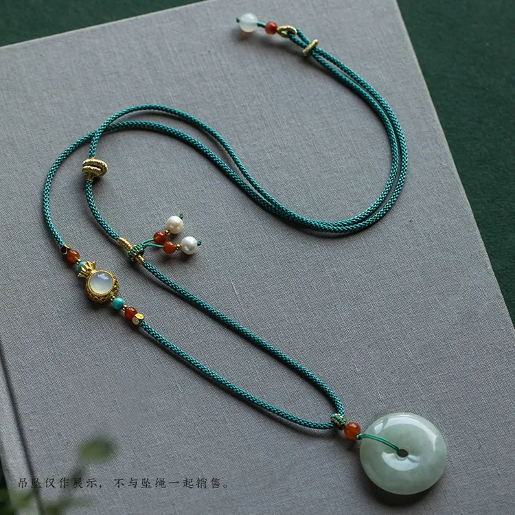 1.5粗细锁骨链挂脖八宝玉佛挂坠专用脖极极细可调节挂脖挂件绳