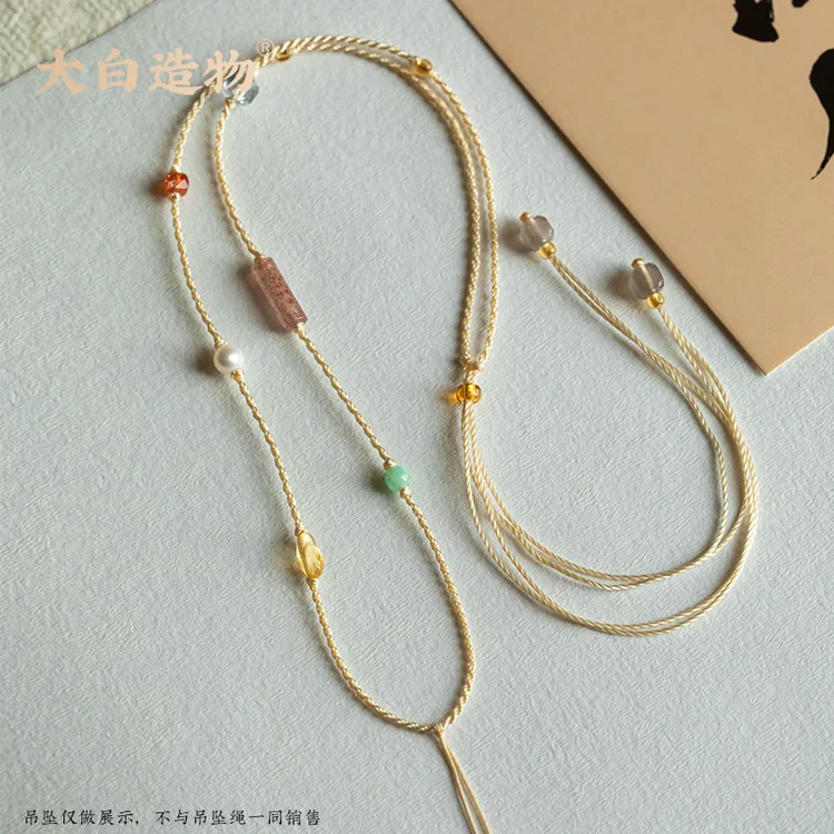 八宝挂件时尚可调节手工编织玉佛女士手工编手工八宝罗盘编织