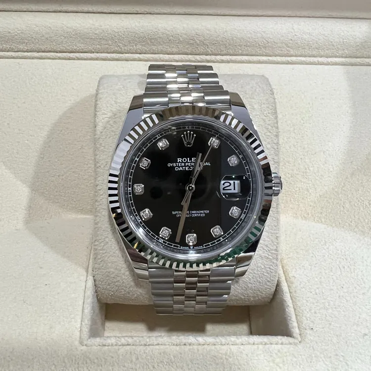 全新未使用 Rolex/劳力士 日志系列126334-0012全新黑钻男款经典