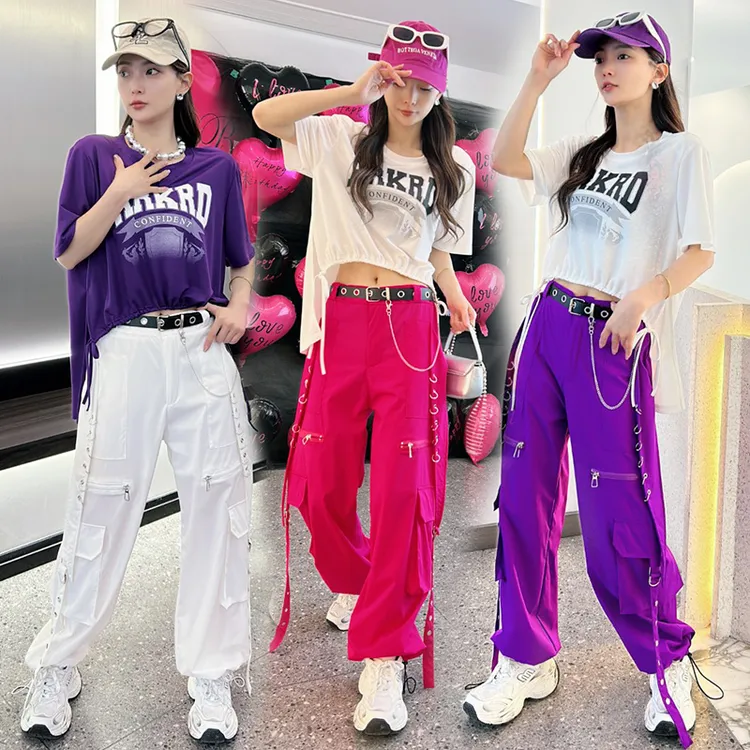 【夏/冰爽工装裤】设计感速干时尚工装裤抽绳拉链附带皮带XT2579#