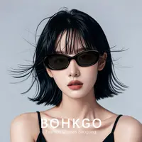 宝港眼镜大牌正品时尚黑框防紫外线太阳镜女防紫外线潮流墨镜85