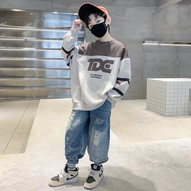 男童卫衣春秋款上衣薄款长袖打底衫套头儿童秋装2023新款中大童潮