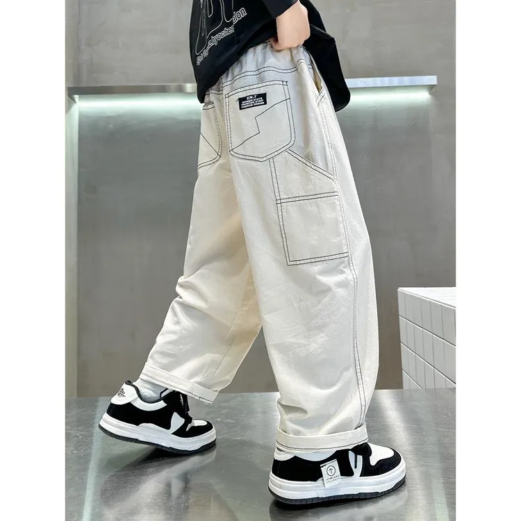 儿童装男童夏装防蚊裤2024新款工装薄款夏季裤子中大童夏款男孩潮