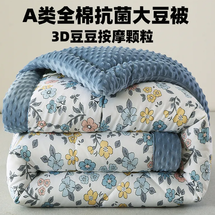 3D豆豆被A类大豆被子春秋被芯加厚保暖棉冬被学生宿舍可机洗水洗