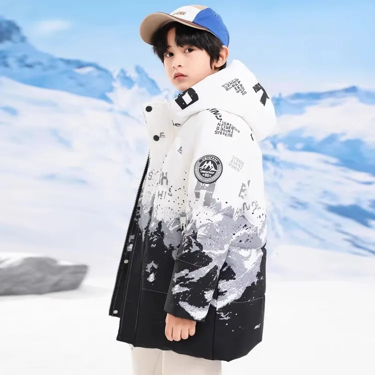 BALAQU/巴拉趣巴拉儿童羽绒服男童中长款2023冬季新款中大童外套