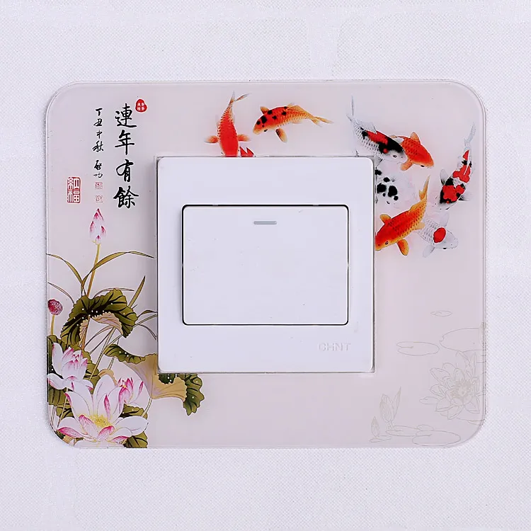 插座保护套开关贴装饰墙贴防潮D防脏墙面贴画亚克力开关边框
