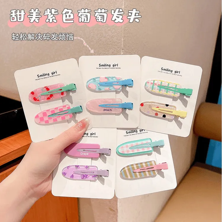 水果系列无痕发夹ins元气少女发卡碎发（到手6个）小众饰品女生配饰