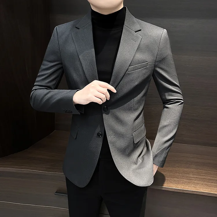 痞帅西装外套男士秋冬季商务单西男装2025新款高级感休闲西服上衣