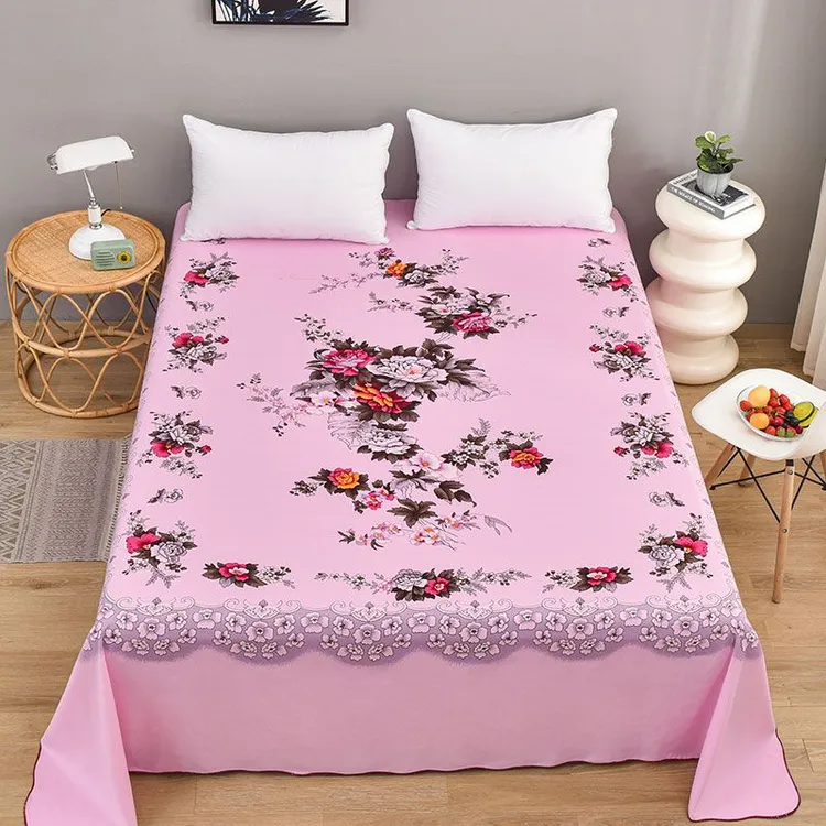 上海老式国民纯棉双人床加厚老粗布纯棉床单单件被单太奶床单单件