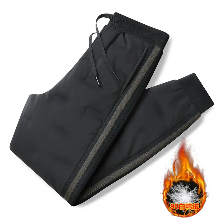 冬季外穿加厚羽绒裤防寒防风潮流90白鸭绒户外男女时尚休闲裤大码