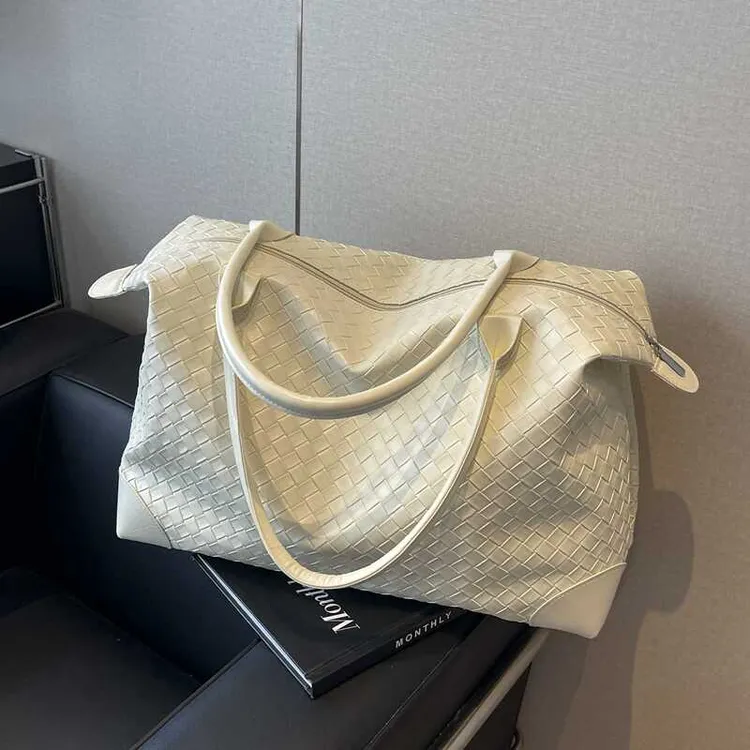 上班专用大包大容量编织高级感出差单肩包短途旅行包登机包行李包