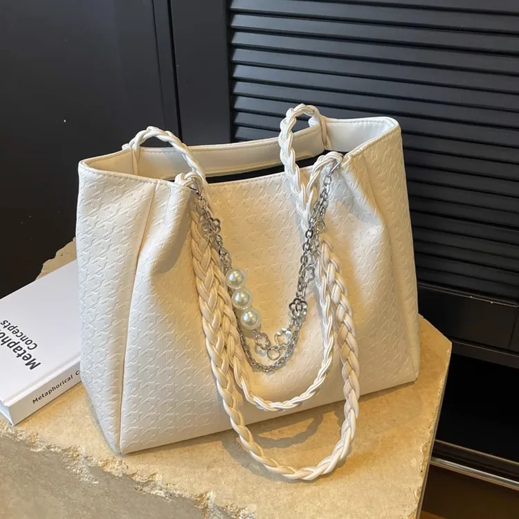 大容量包包女百搭新款潮时尚休闲链条单肩包大学生上课通勤托特包